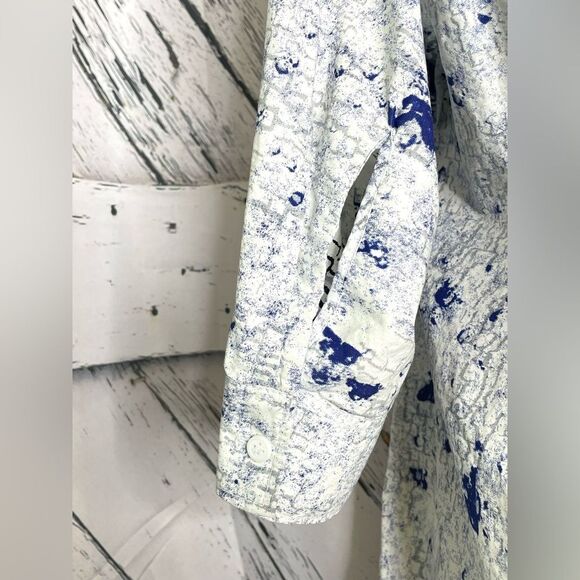 COS Shirt Dress with Pockets Blue Print 6 - Picture 9 of 12